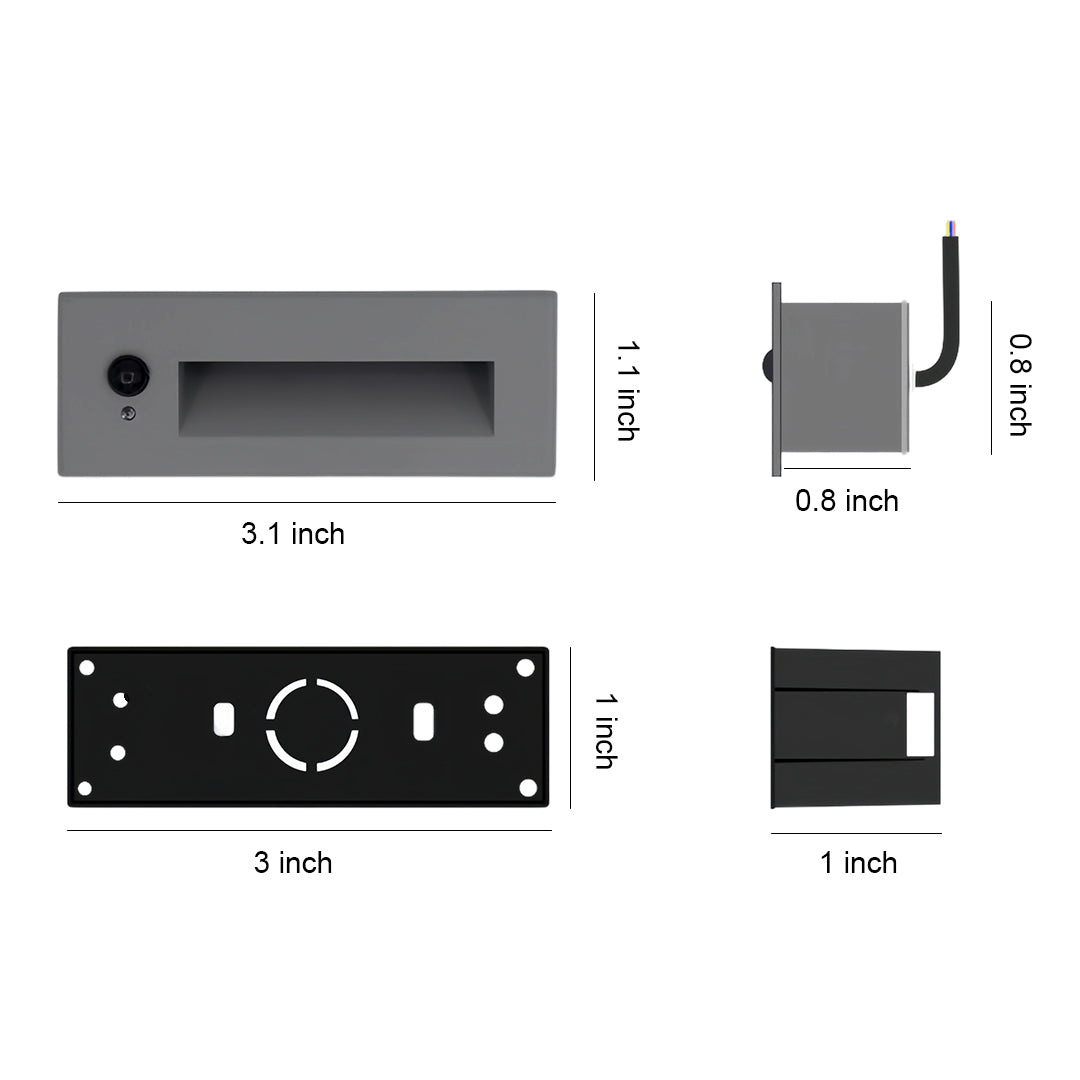 Deck Lights for Steps Modern Minimalist Embedded Outdoor Step Lights