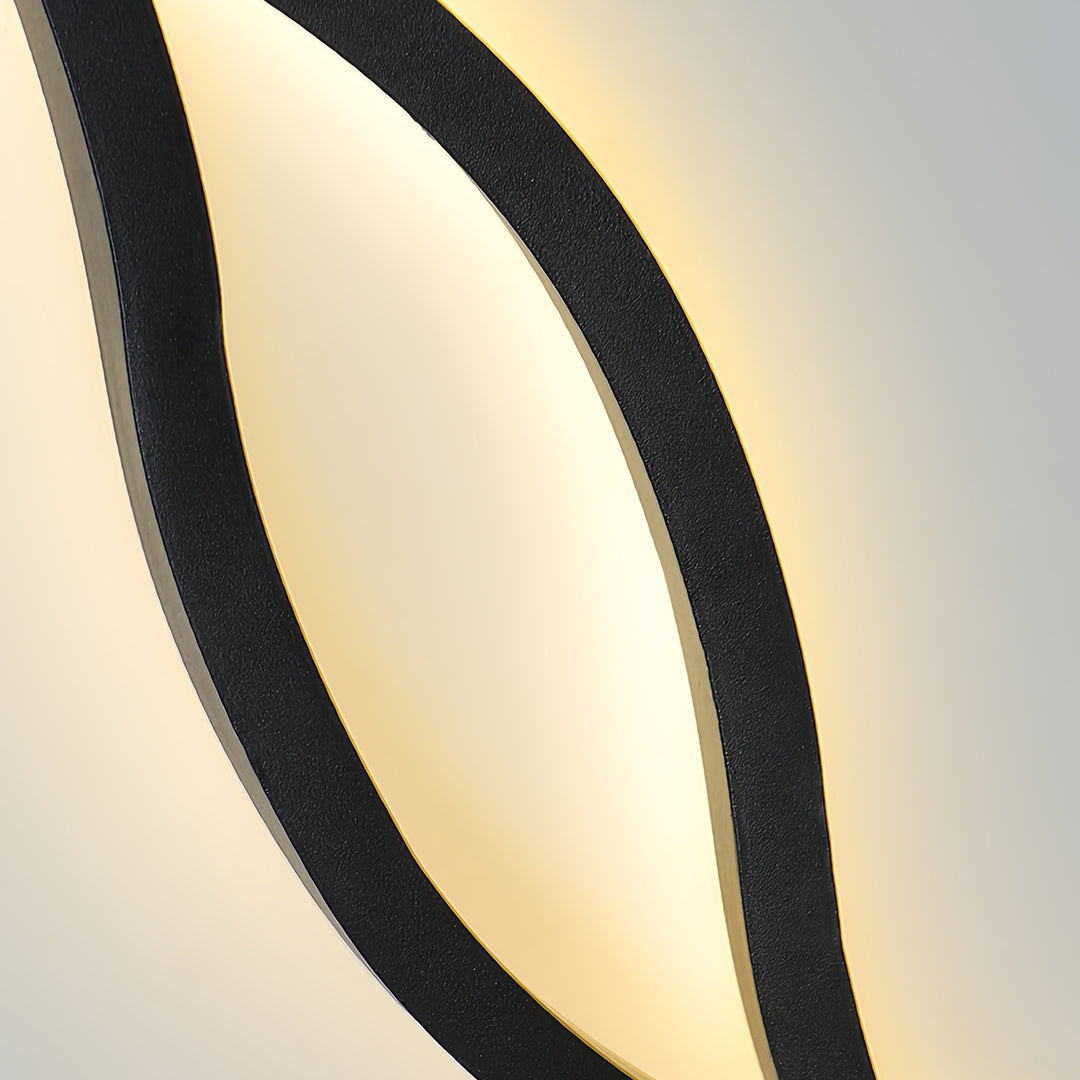 Bedside Wall Light Modern with a Unique Wavy Finish Sleek Lamp