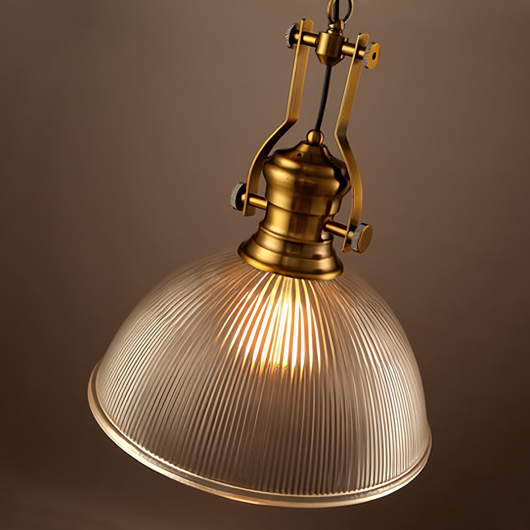 Textured Glass Pendant Light Retro Industrial Glass Ceiling Light