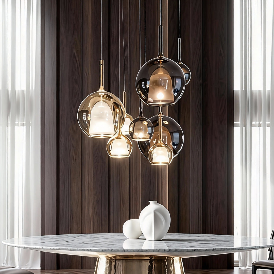 Glass Ball Pendant Light Nordic LED Glass Art Island Light