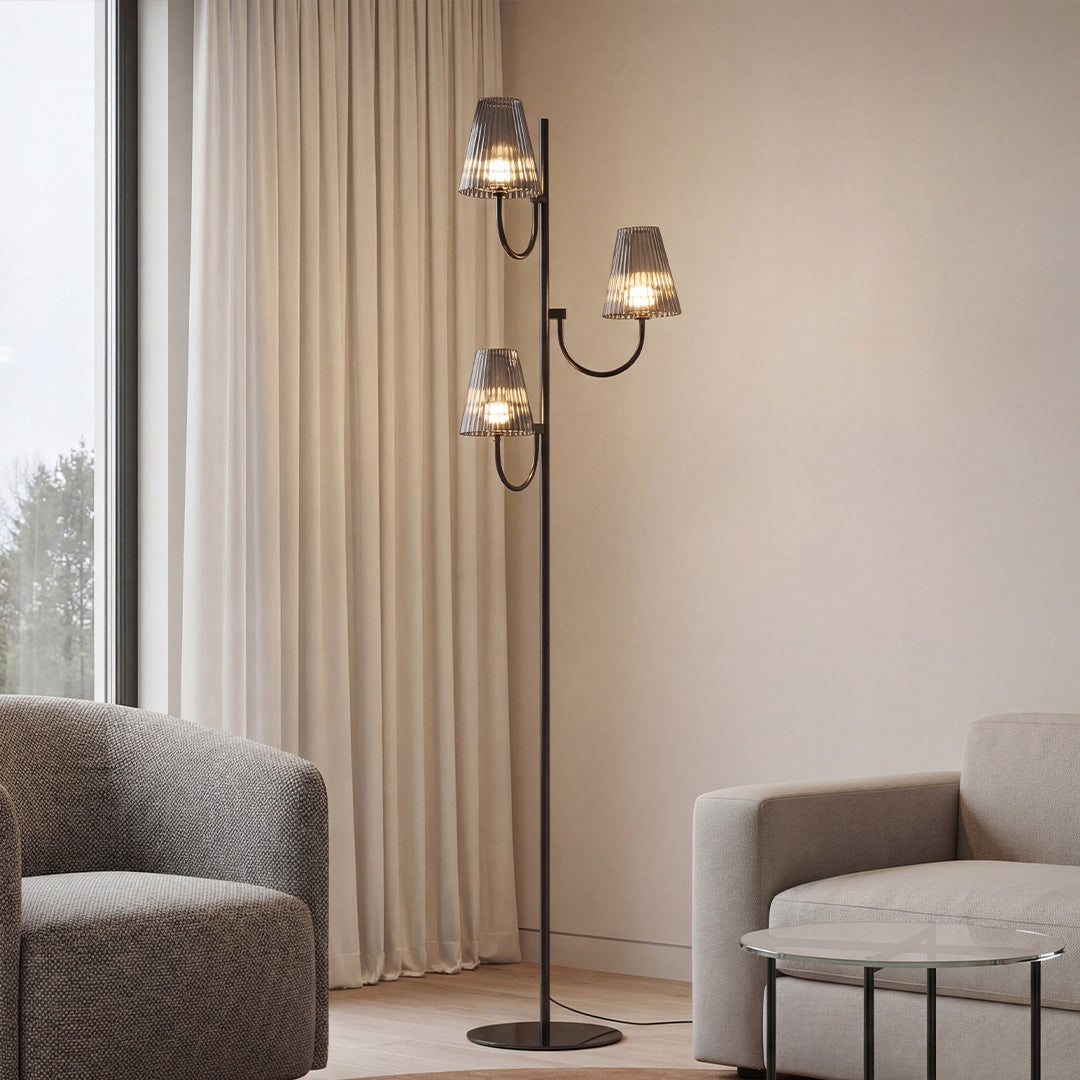 Black Contemporary Floor Lamp Minimalist American Style
