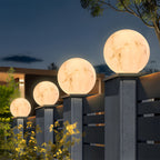Outdoor Pillar Lights Faux Waterproof Moon Globe Light