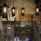 Retro Industrial Pendant Lights Vintage Black Iron Ceiling Light
