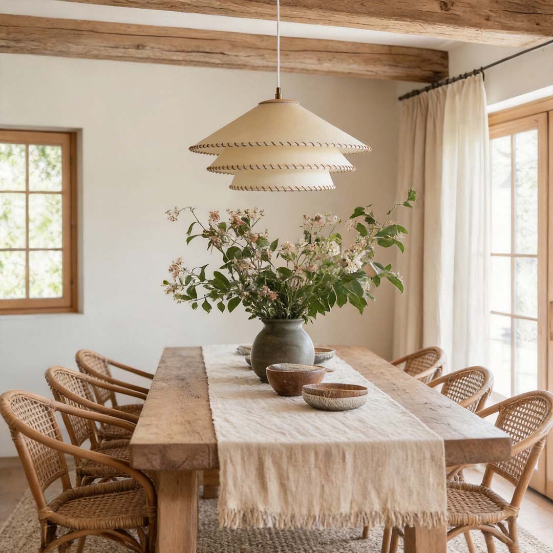 Tiered Pendant Light Multi-layer Parchment Paper Lamp