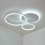 3-Layers LED Modern Circle Flush Mount Light - 3-Color Dimmable, 26x20
