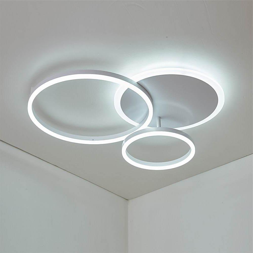 3-Layers LED Modern Circle Flush Mount Light - 3-Color Dimmable, 26x20