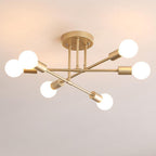 6-Lights Globe LED Sputnik Chandelier Modern Iron Ceiling Light