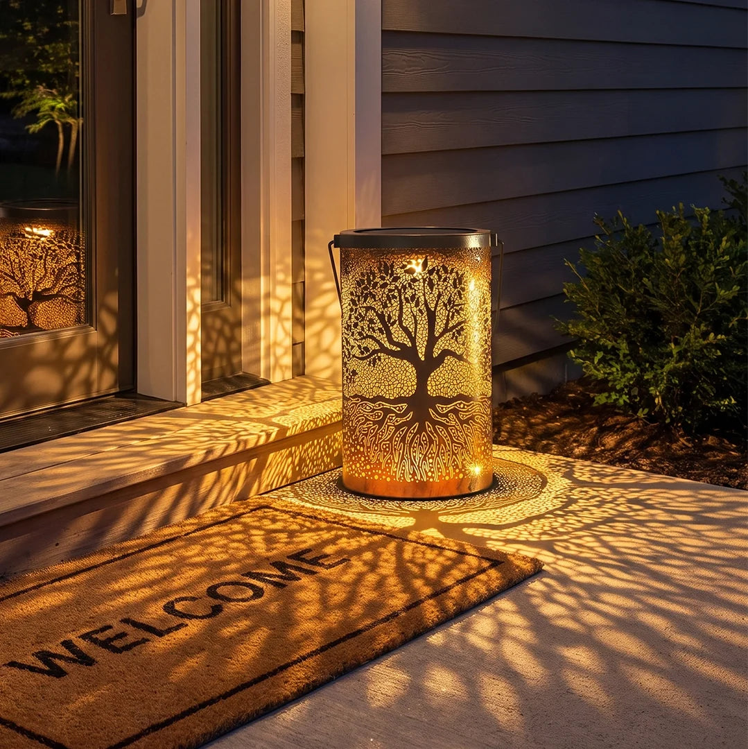 Tree of Life Lantern Portable Waterproof Solar Light
