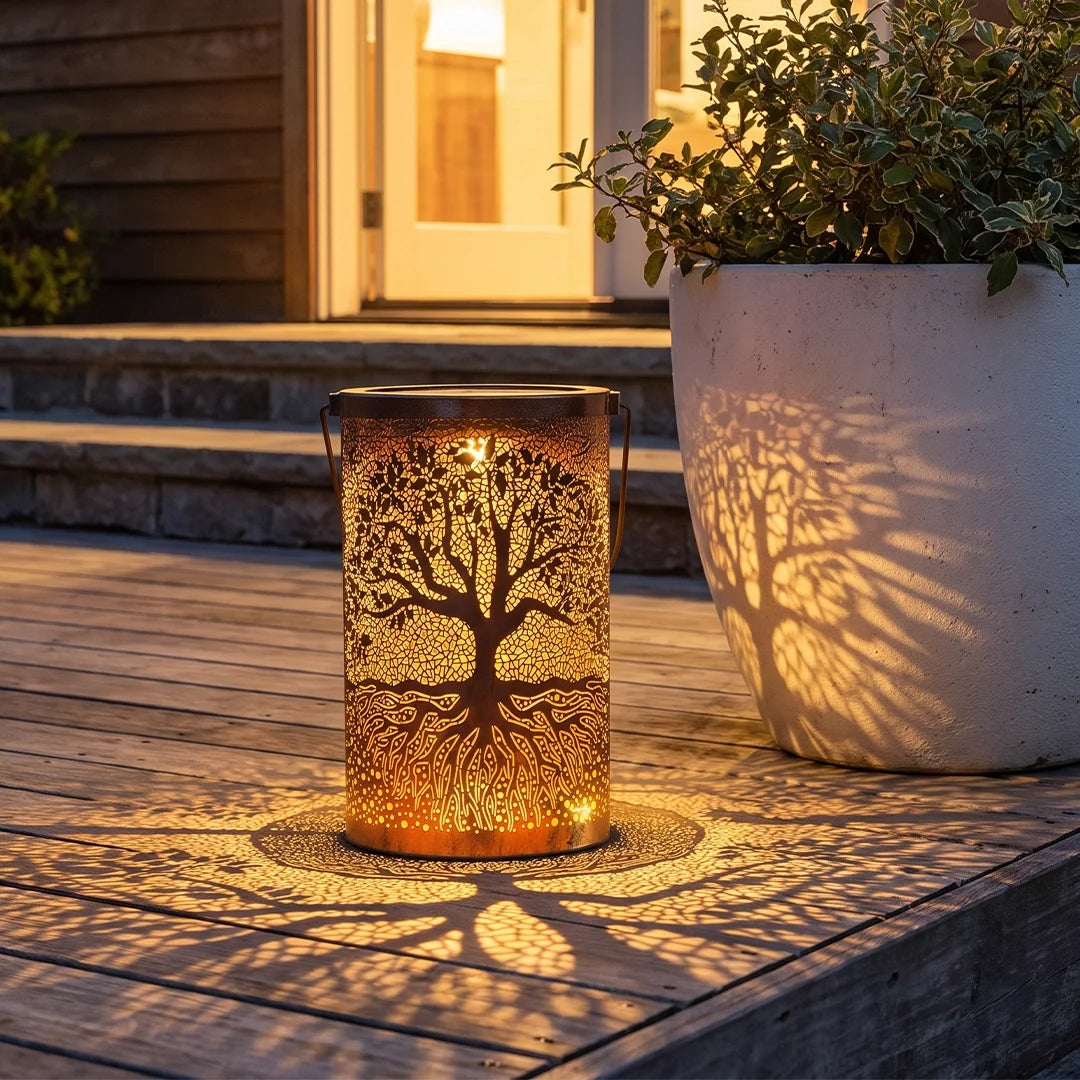 Tree of Life Lantern Portable Waterproof Solar Light