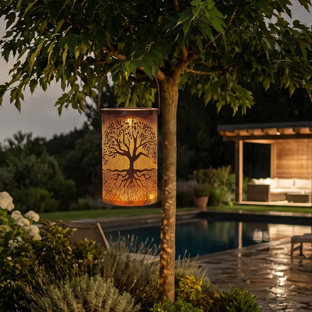 Tree of Life Lantern Portable Waterproof Solar Light