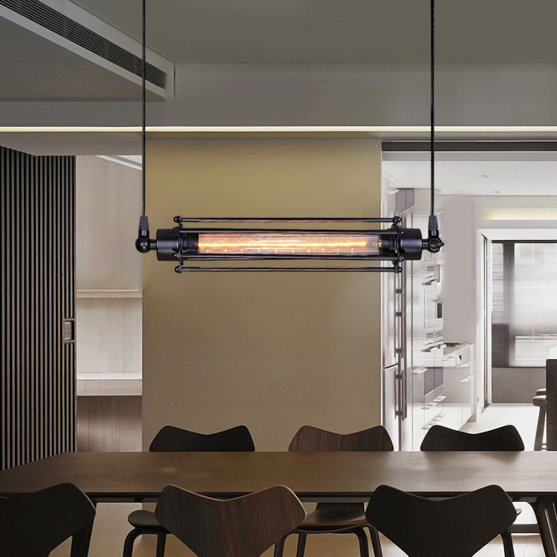 Tube Pendant Light Iron Vintage Flute Industrial Ceiling Light