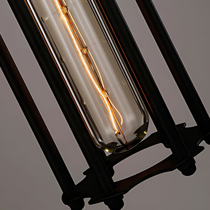 Tube Pendant Light Iron Vintage Flute Industrial Ceiling Light
