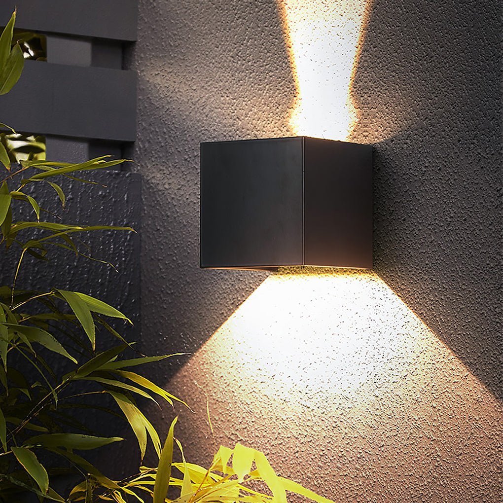 Up down Lighting Wall Sconce Modern Square Waterproof Light