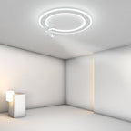 Unique Flush Mount Lighting Circle Shaped Iron Acrylic Light with Spotlight