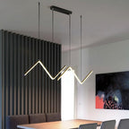 Nordic Minimalist LED 2-Lights Wave Shaped Design Dimmable Pendant Light