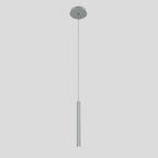 Thin Stick Shaped Black Pendant Light with Downlight Integrated LED Light
