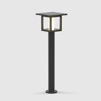 Wide Top LED Post Lights with Rain Shield & Hollow Interior Dual Power Options