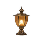 Outdoor Gate Pillar Lights Vintage Copper Waterproof Post Light