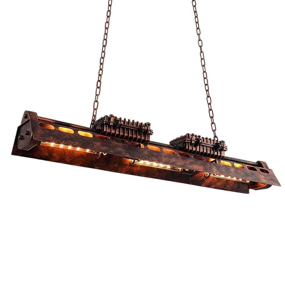 Vintage Farmhouse Chandelier Industrial T300 Tube Ceiling Light