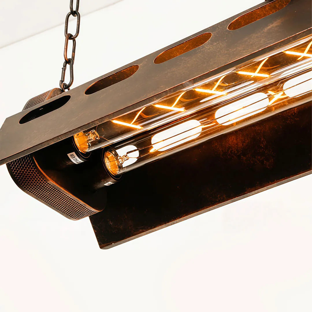 Vintage Farmhouse Chandelier Industrial T300 Tube Ceiling Light