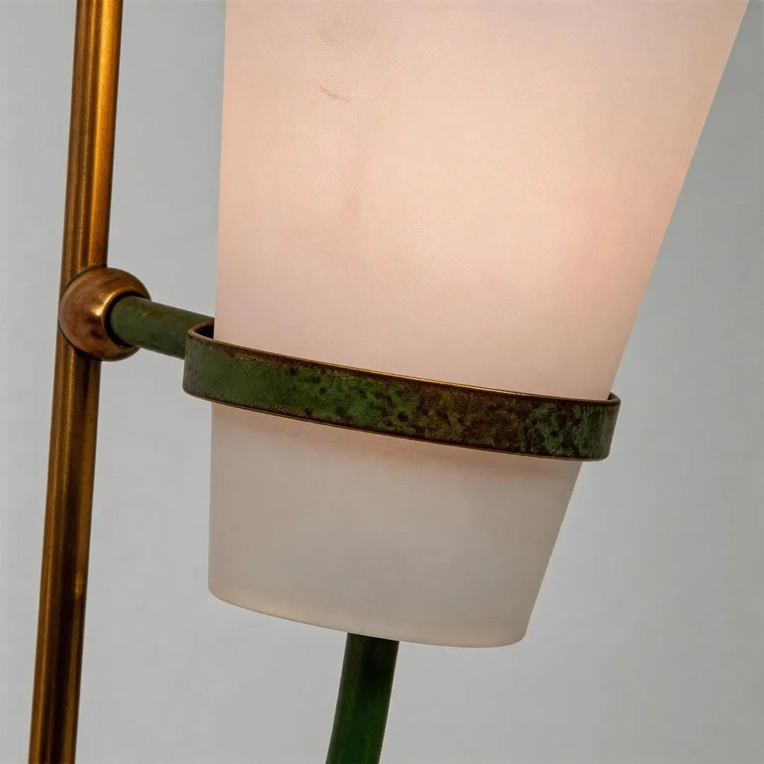 Vintage French Wall Lights Angled Glass Wall Sconce