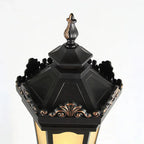 Black Pathway Lights European Vintage Tall Lawn Light