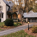 Black Pathway Lights European Vintage Tall Lawn Light