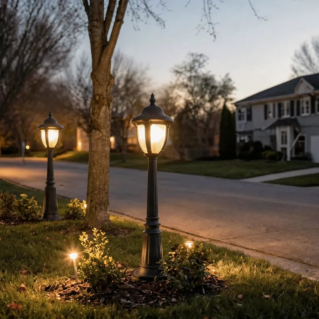Garden Path Light European Vintage Glass Lawn Light