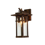 Vintage Wall Light Fixtures Rectangular Glass Outdoor Light