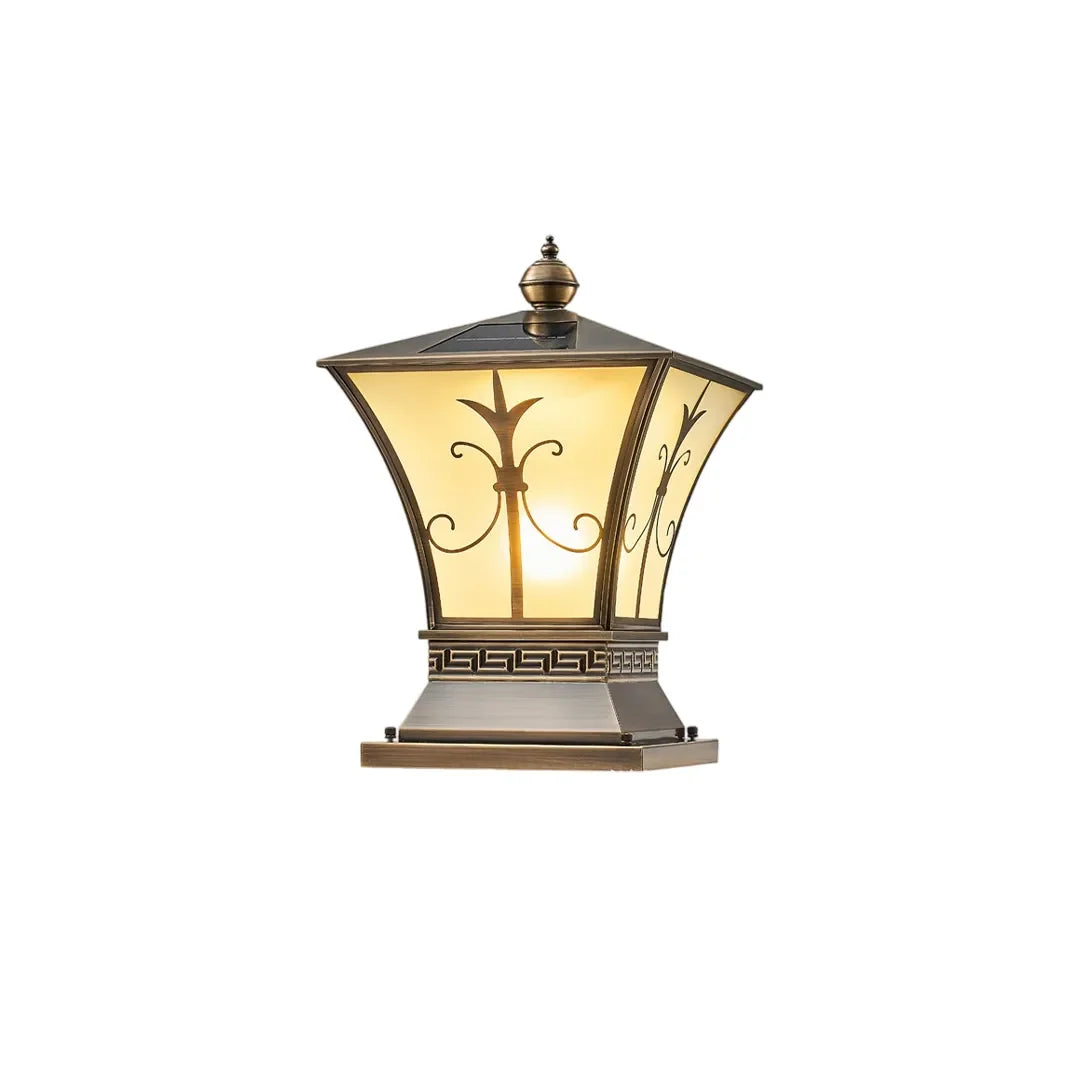 Pillar Light Fixtures Vintage Copper Outdoor Waterproof Light