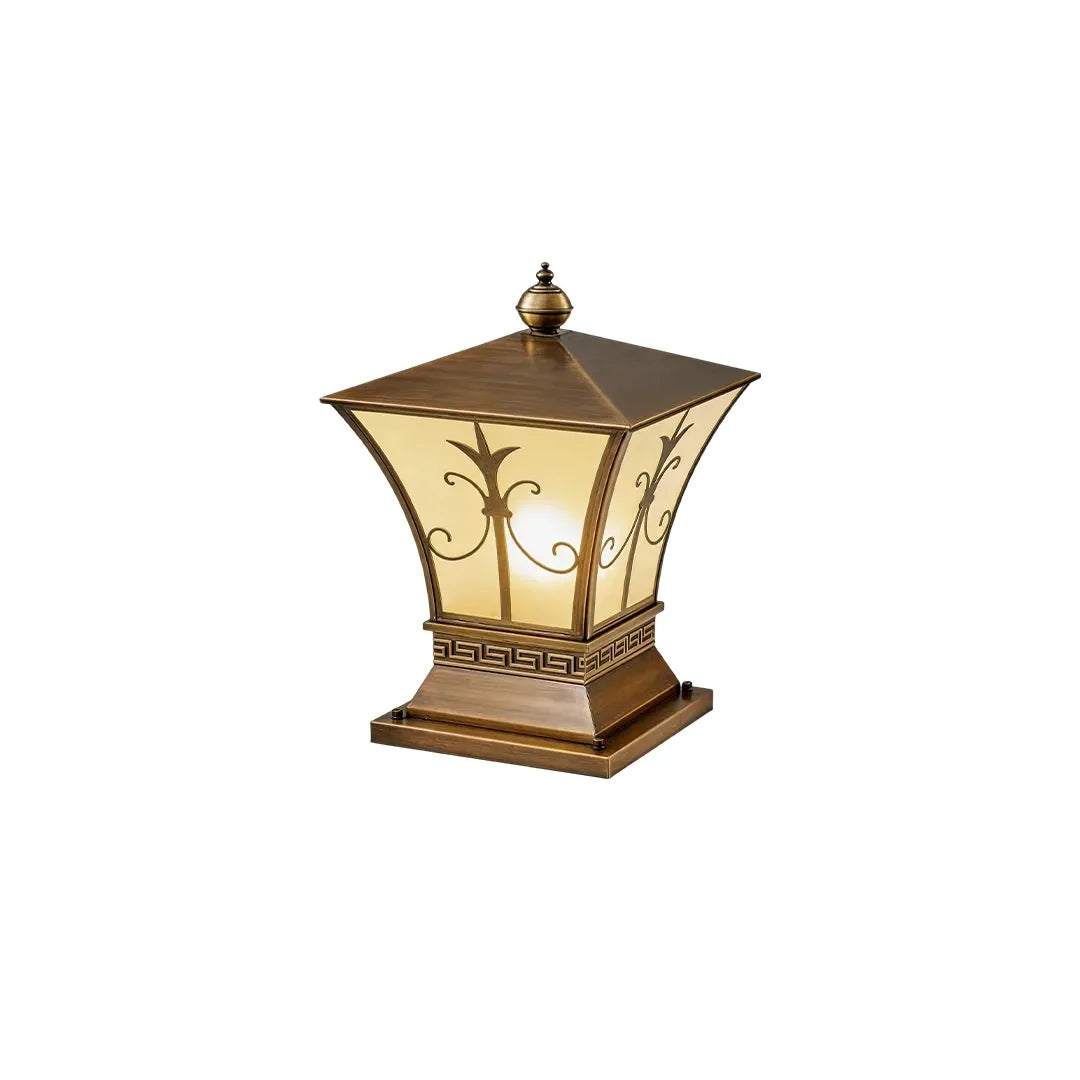 Pillar Light Fixtures Vintage Copper Outdoor Waterproof Light