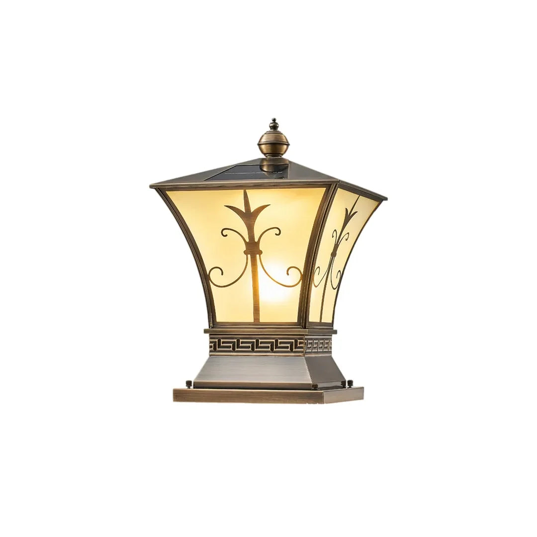 Pillar Light Fixtures Vintage Copper Outdoor Waterproof Light