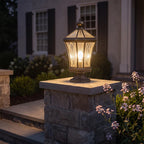 Outdoor Pillar Light European Vintage Copper Waterproof Light