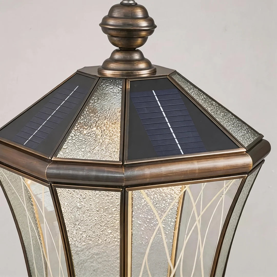 Outdoor Pillar Light European Vintage Copper Waterproof Light