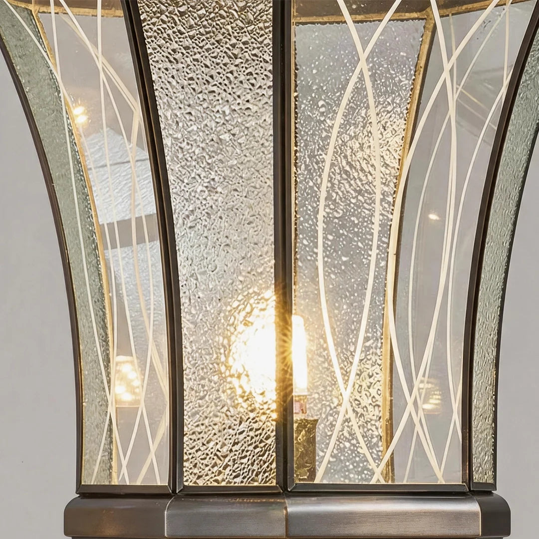 Outdoor Pillar Light European Vintage Copper Waterproof Light