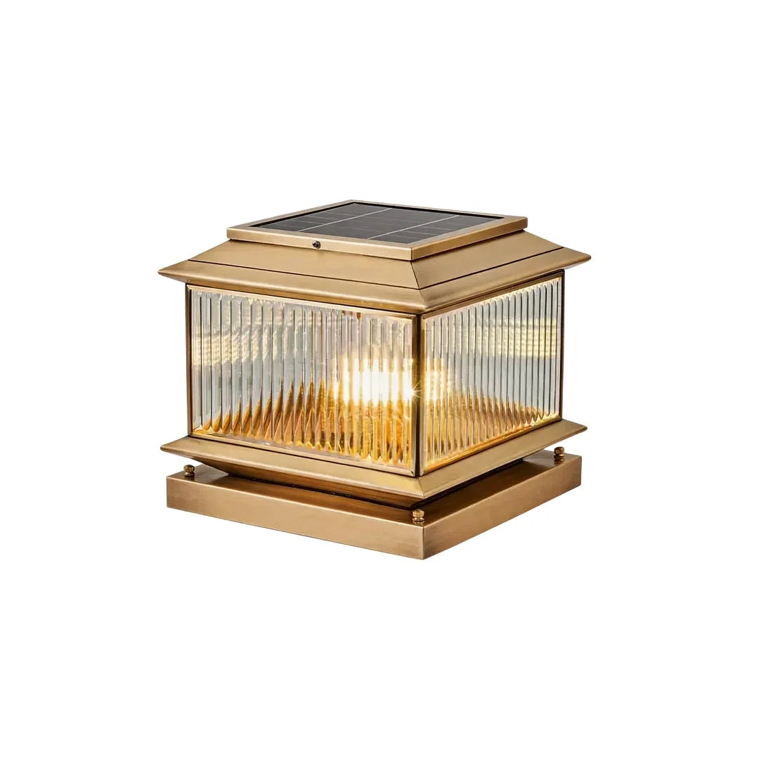 Pillar Top Light European Vintage Copper Outdoor Light