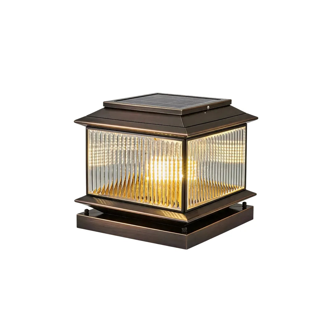 Pillar Top Light European Vintage Copper Outdoor Light