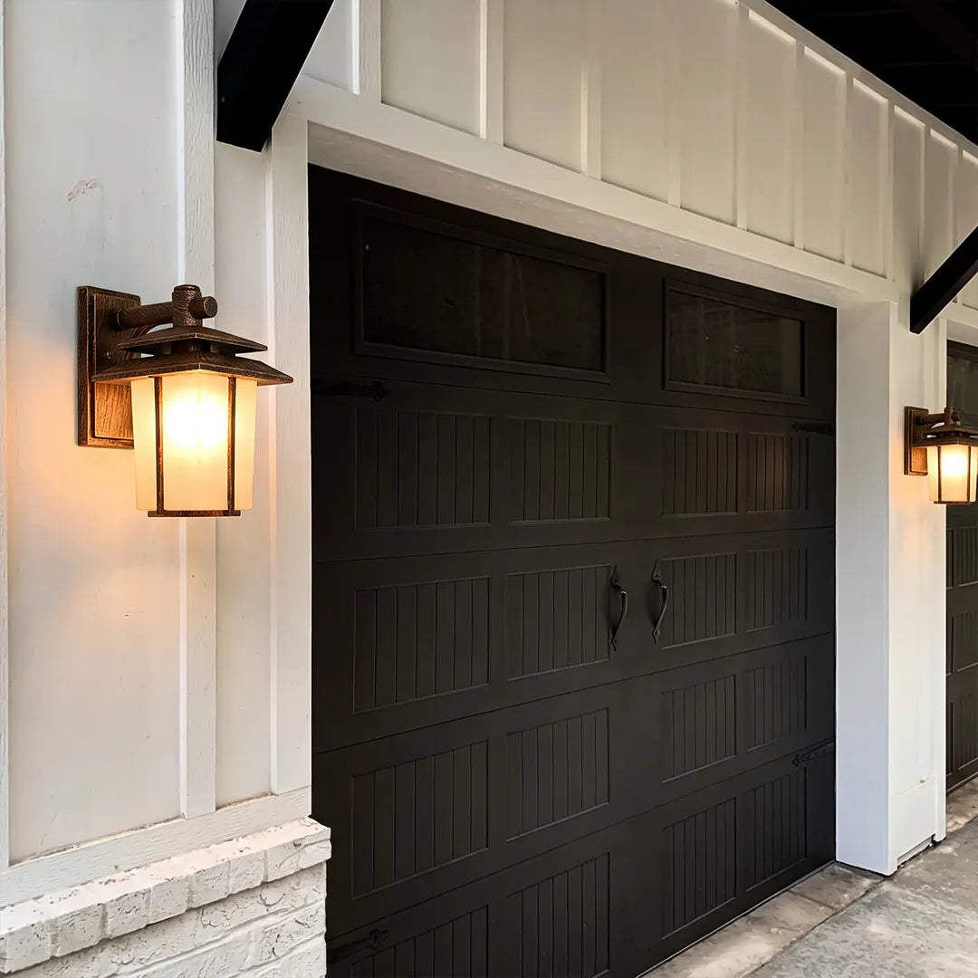 Modern Outdoor Lighting Sconces Minimalist Glass Lantern