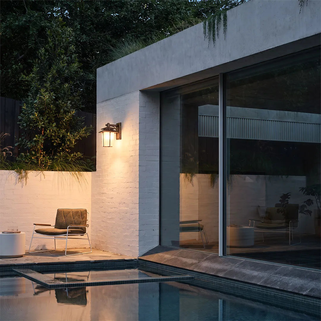 Modern Outdoor Lighting Sconces Minimalist Glass Lantern