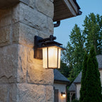 Modern Outdoor Lighting Sconces Minimalist Glass Lantern