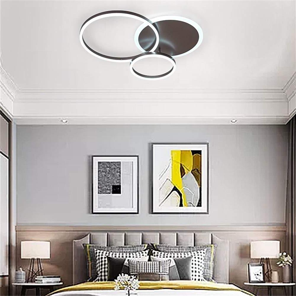 3-Layers LED Modern Circle Flush Mount Light - 3-Color Dimmable, 26x20