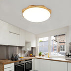Circles Waves Minimalist Flush Mount Light LED Wood Ceiling Lights