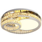 Overlapping Circles Crystal Stainless Steel Flush Mount LED Lights Ceiling Lights