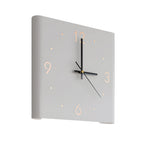 Wall Clock Lamp Modern Square Backlit Metal Light