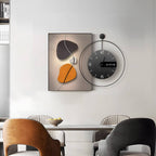 Wall Clock Light Modern Geometric Canvas Silent Light