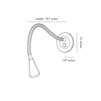 Wall Light with Swing Arm LED Rotatable Flexible Tube Light