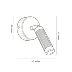 Wall Mount Reading Light Modern Up-and-Down Adjustable Lamp