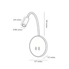 Wall Mounted Bedside Light Creative Reading Metal Lamp