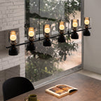 Glass Pendant Chandel Metal Adjustable Ceiling Light