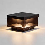 Square Outdoor Pillar Lights Stripe Decorative LED Light